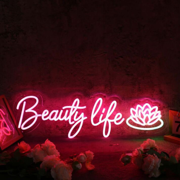 Beauty Life Red Neon Sign