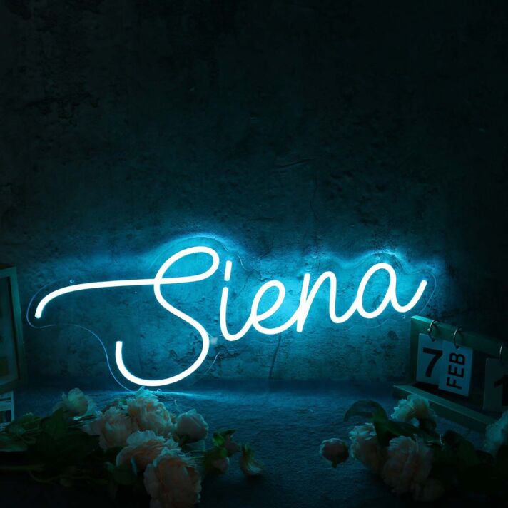 Siena Blue Name Neon Sign