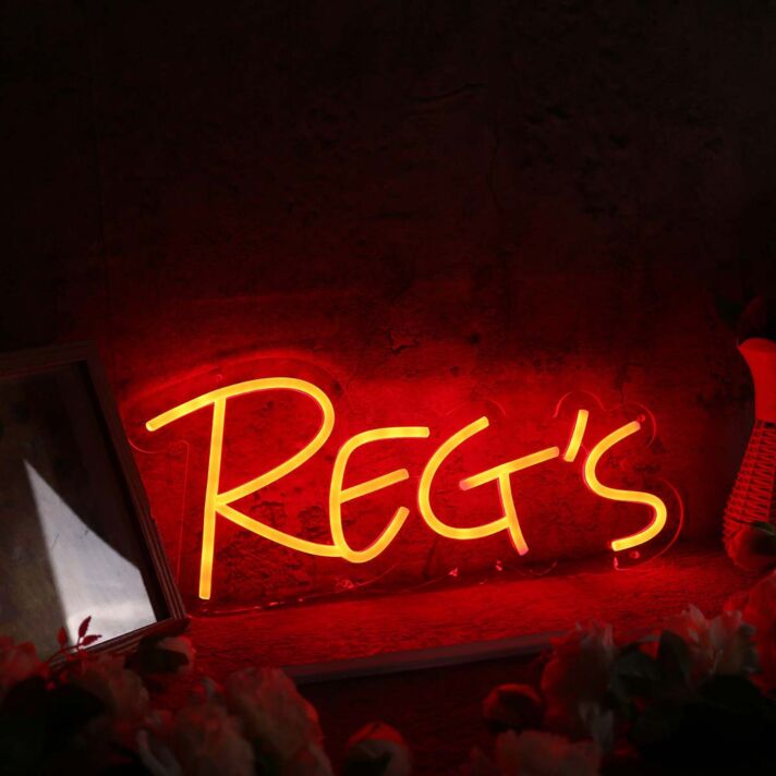 Reg's Red Custom Neon Sign