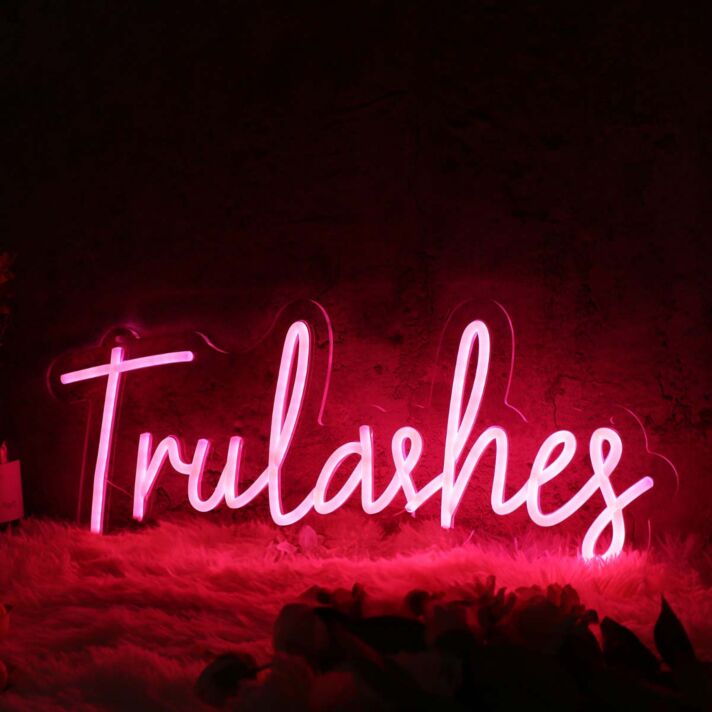 Trulashes Red Custom Neon Sign