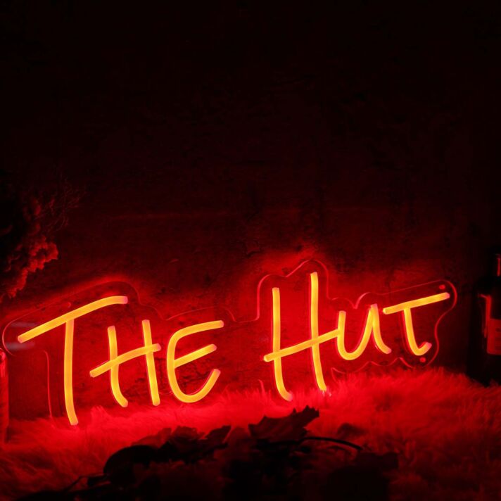 The Hut Red Neon Sign