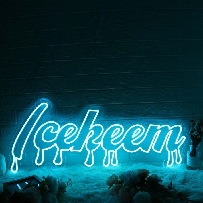 Icekeem Blue Neon Sign