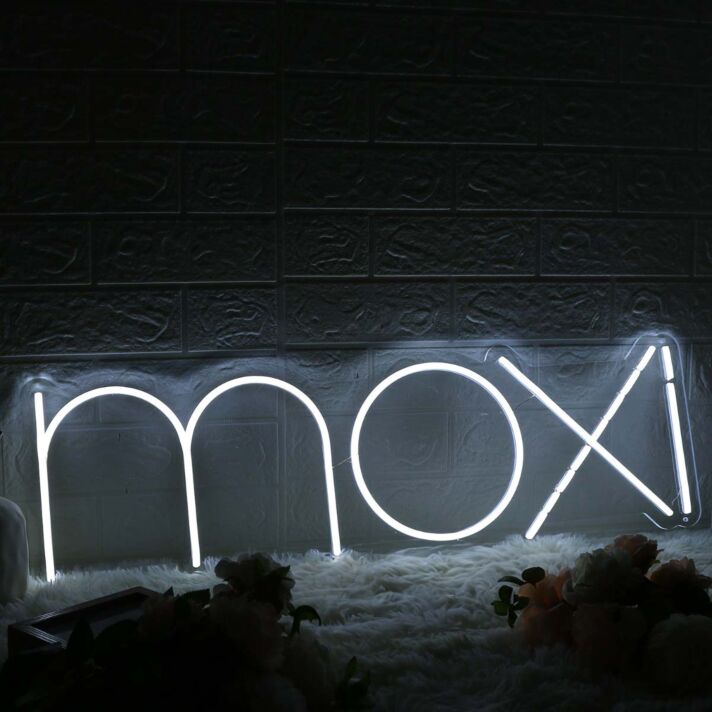 Moxi White Neon Sign