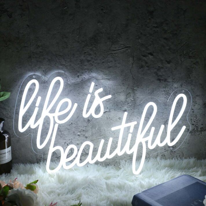 Life Is Beautiful Custom Neon Sign