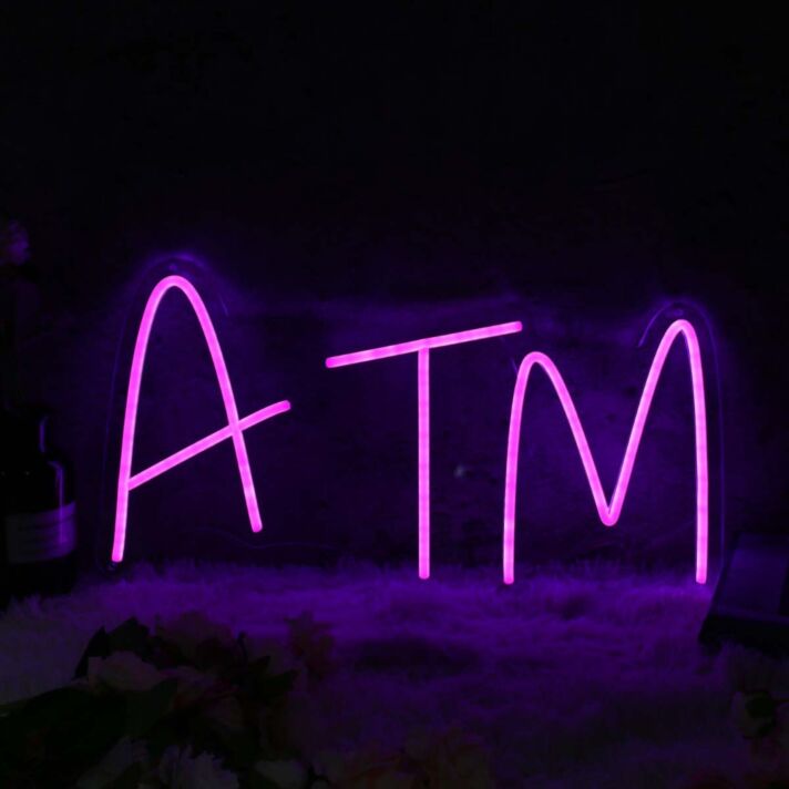 ATM Purple Neon Sign