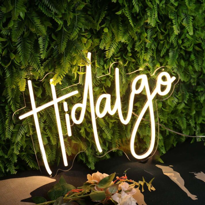 Hidalgo Yellow Neon Sign