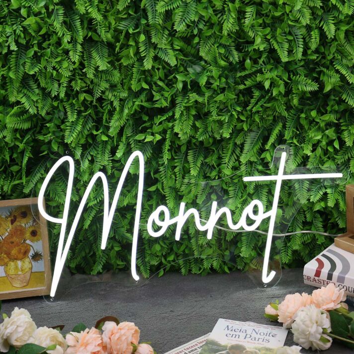 Monnot White Neon Sign