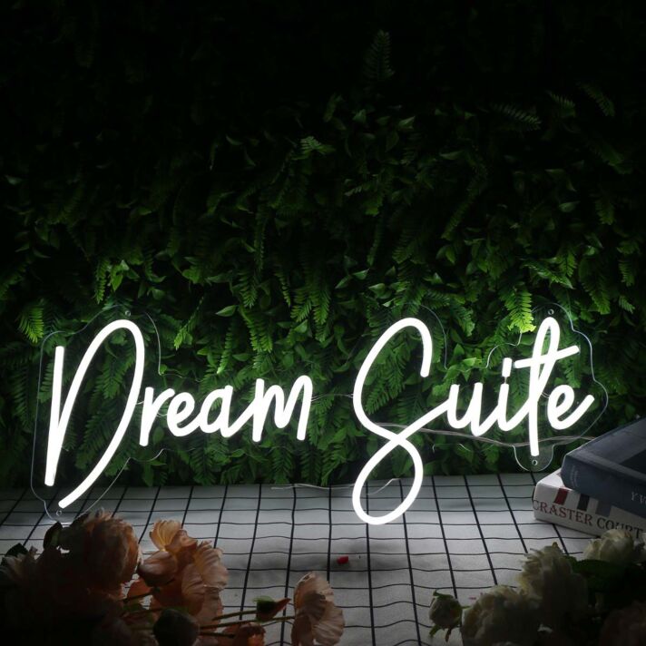Dream Suite White Neon Sign