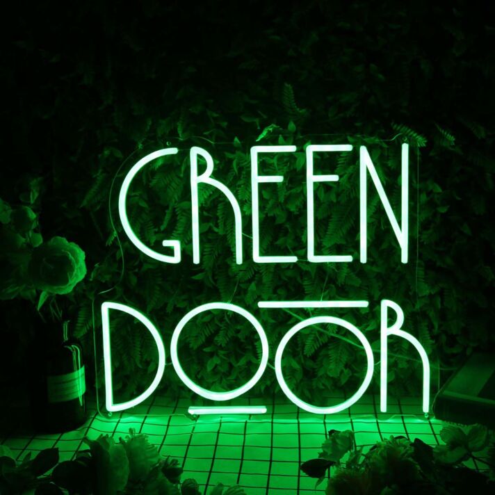Green Door Neon Sign
