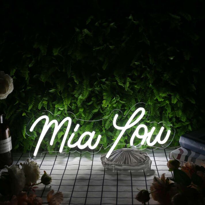 Mialow White Neon Sign