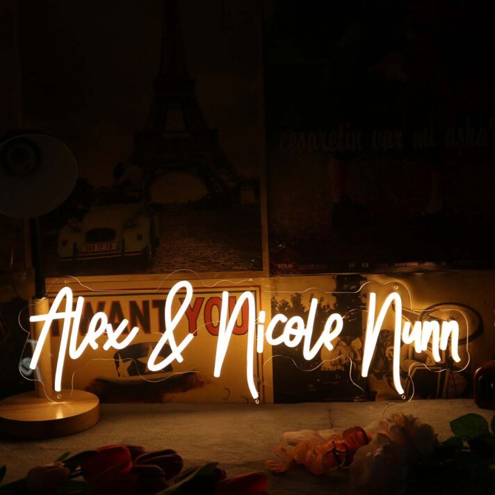 Alex And Nicole Nunn Yellow Neon Sign