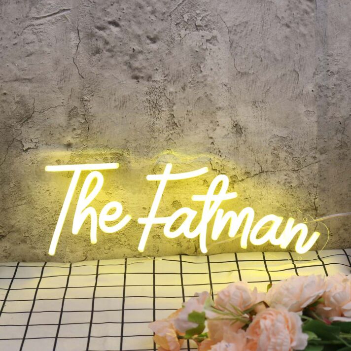 The Fatman Yellow Neon Sign