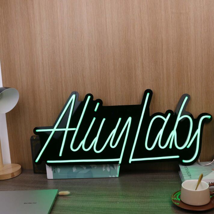 Alily Labs Green Neon Sign