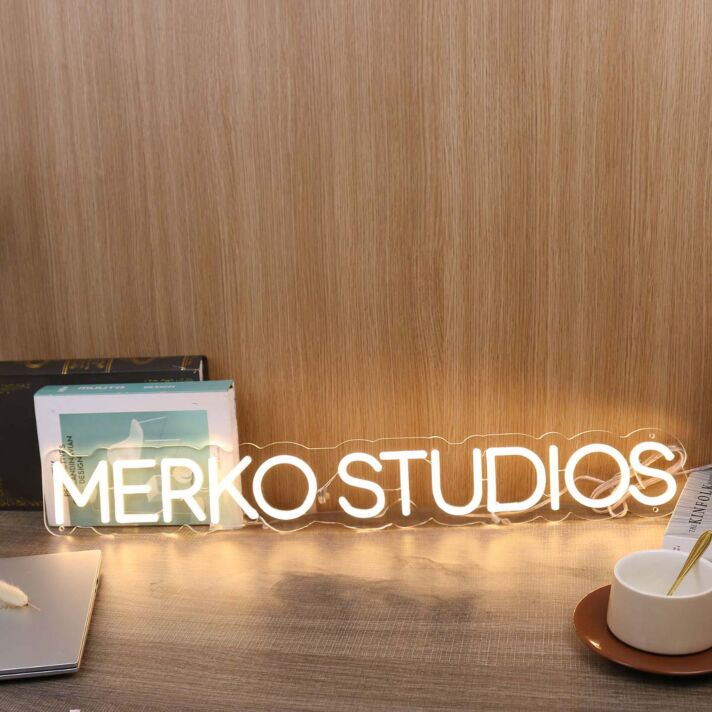 Merko Studios Yellow Neon Sign