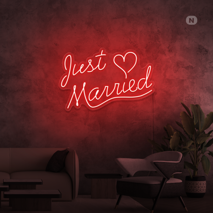 Just Married Neon Sign