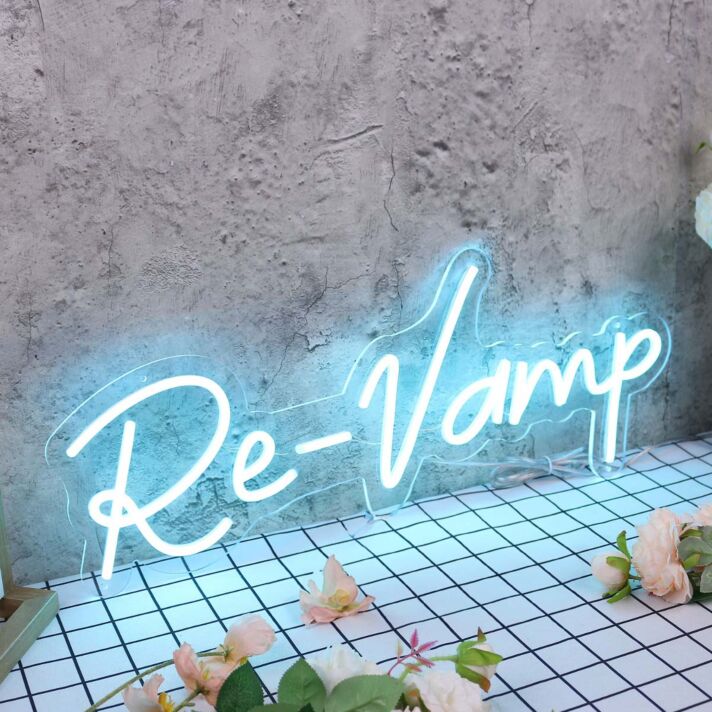 Re-Vamp Blue Neon Sign