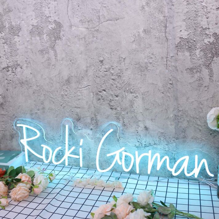 Rocki Gorman Blue Neon Sign