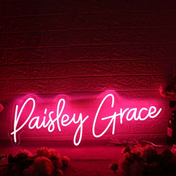 Paisley Grace Red Neon Sign