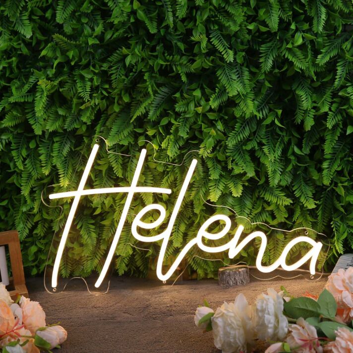 Helena Yellow Neon Sign