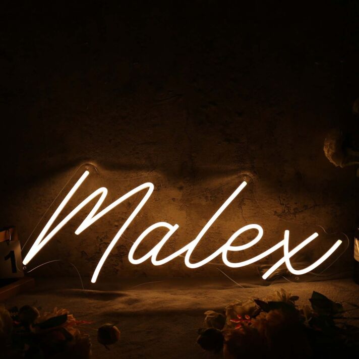 Malex Yellow Neon Sign