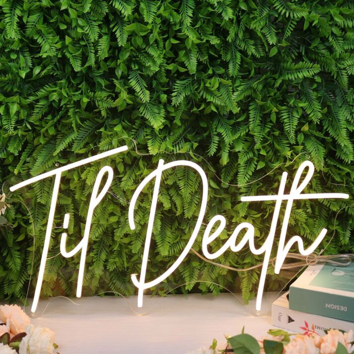 Til Death Yellow Custom Neon Sign