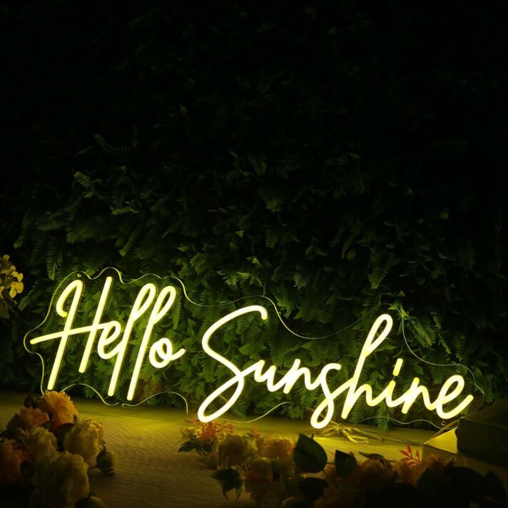 Hello Sunshine Yellow Custom Neon Sign
