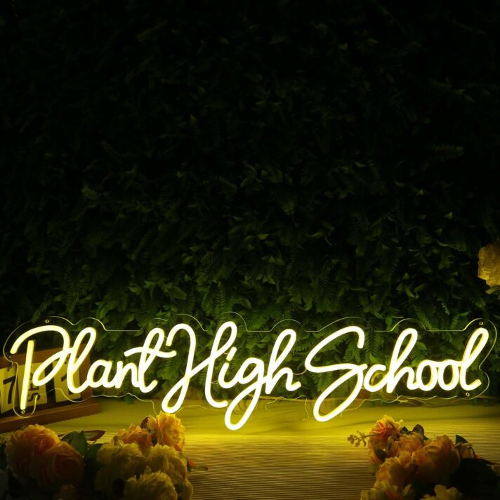 Plant High School Yellow Neon Sign