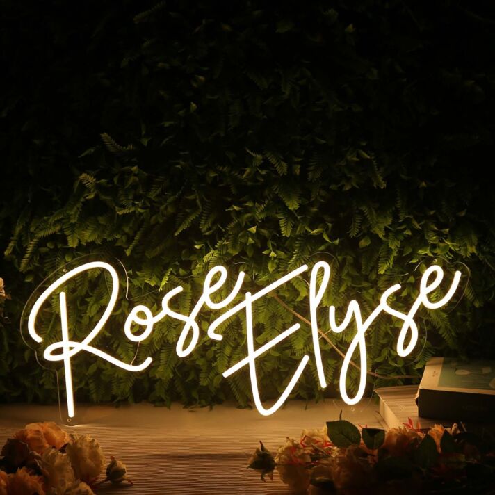 Rose Elyse Yellow Neon Sign