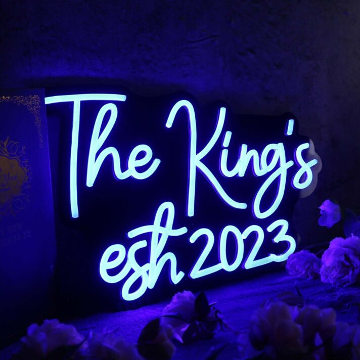 The Kings EST 2023 Blue Neon Sign