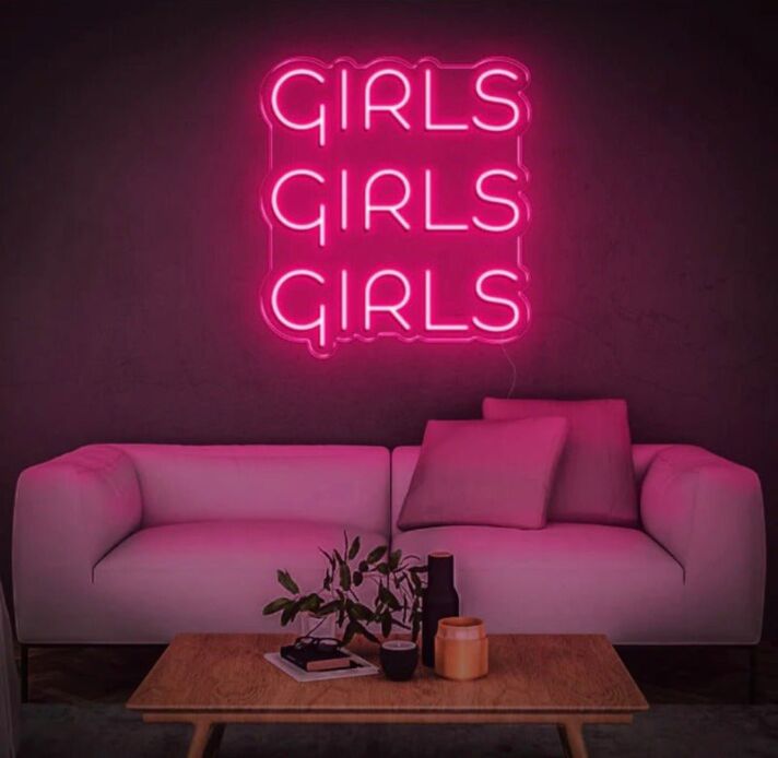 Girl Girl Girl Girl Neon Letters