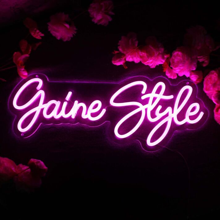 Gaine Style Purple Neon Sign