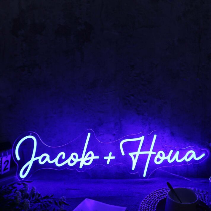 Jacob Houa Blue Neon Sign