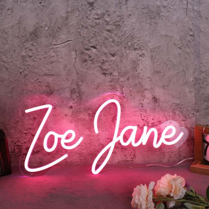Zoe Jane Red Neon Sign