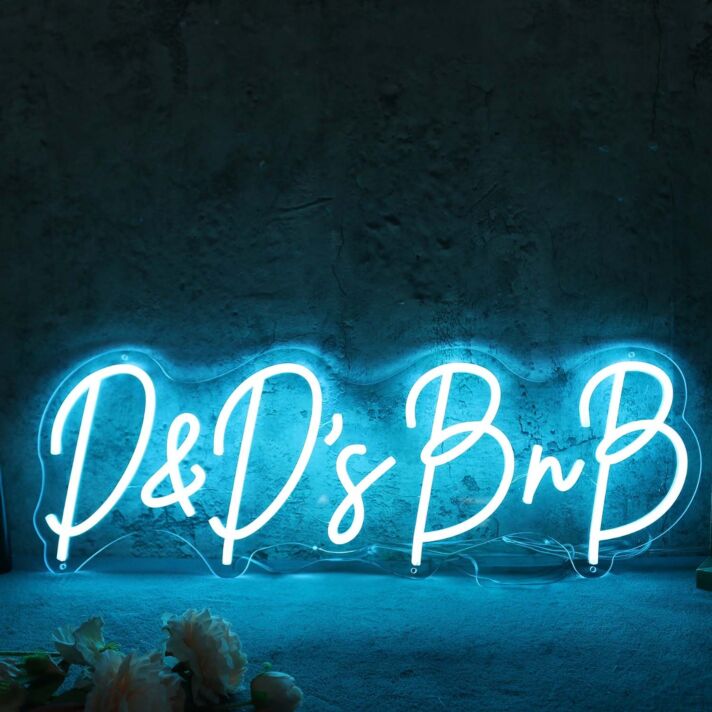 D And Ds BnB Blue Neon Sign