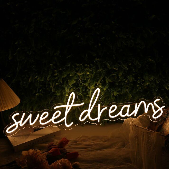 Sweet Dreams Yellow LED Neon Sign