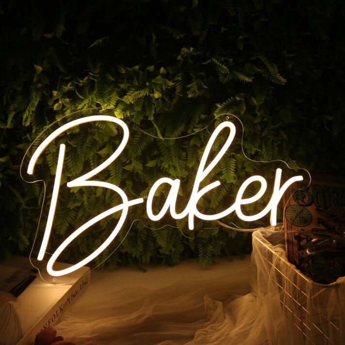Baker Yellow Neon Sign