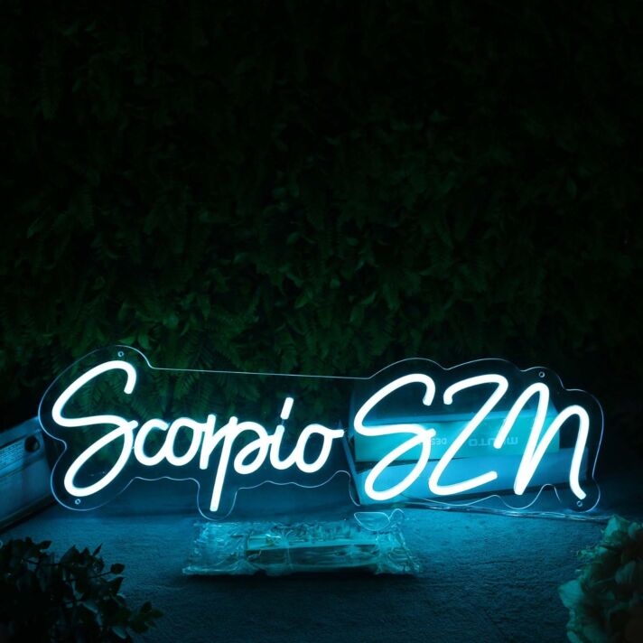 Scorpio SZN Blue Neon Sign
