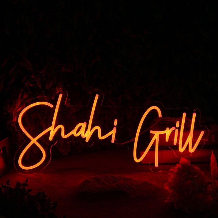 Shahi Grill Orange Neon Sign