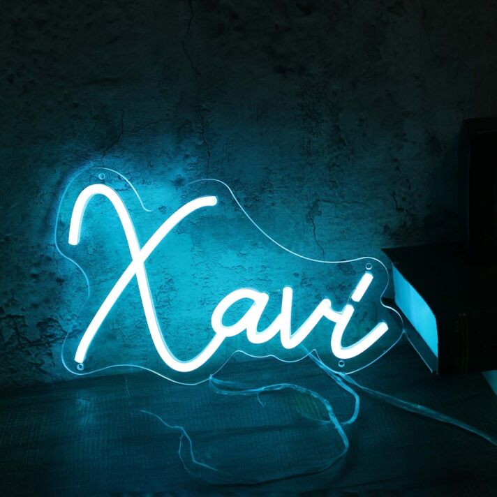 Xavi Blue Neon Sign