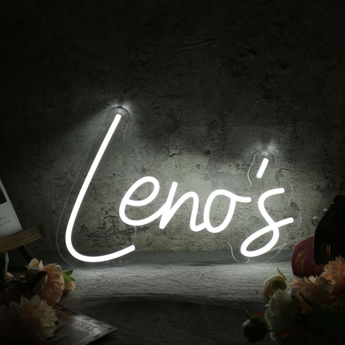Lenos White Neon Sign