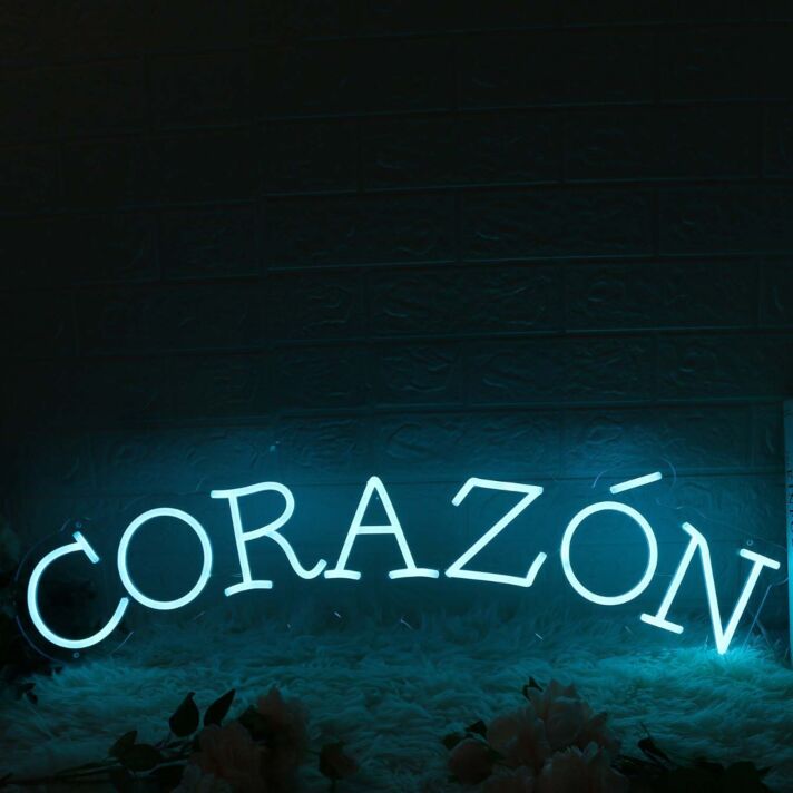Corazon Blue Neon Sign