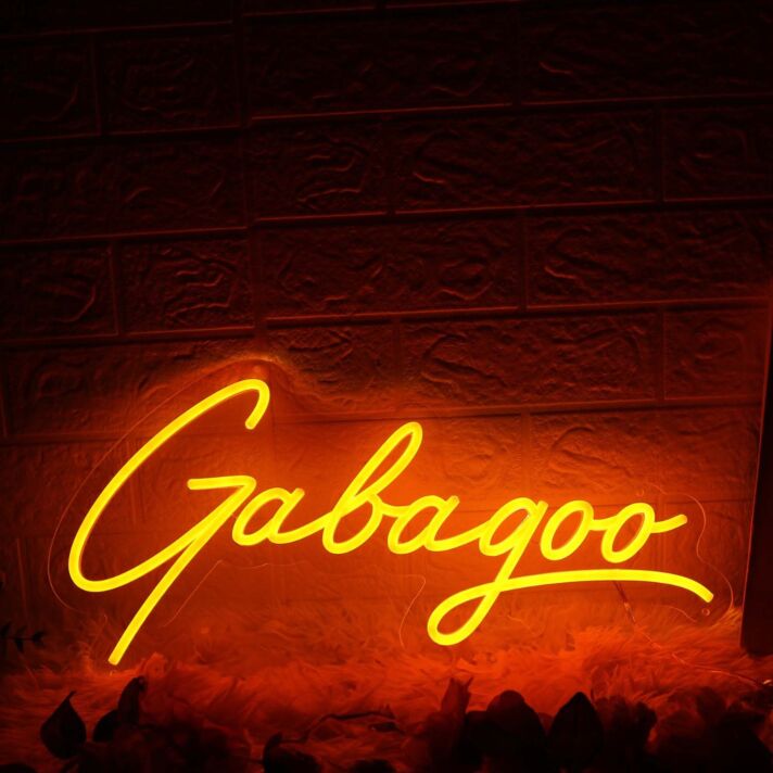 Gabagoo Orange Neon Sign