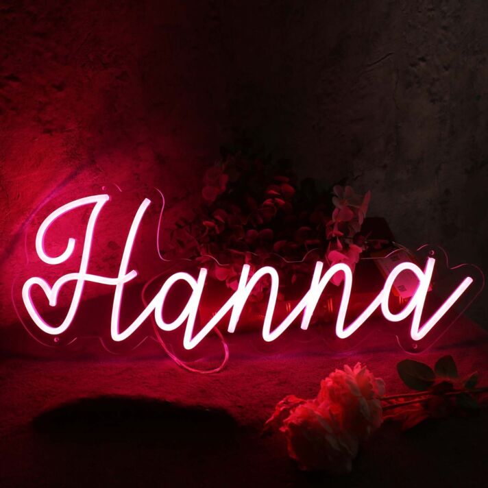 Hanna Red Neon Sign
