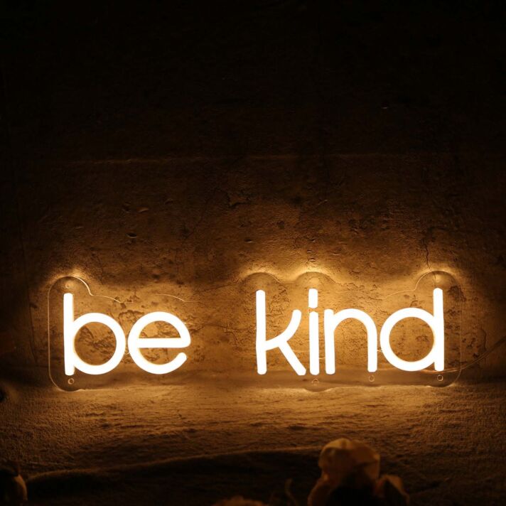 Be Kind Yellow Neon Sign