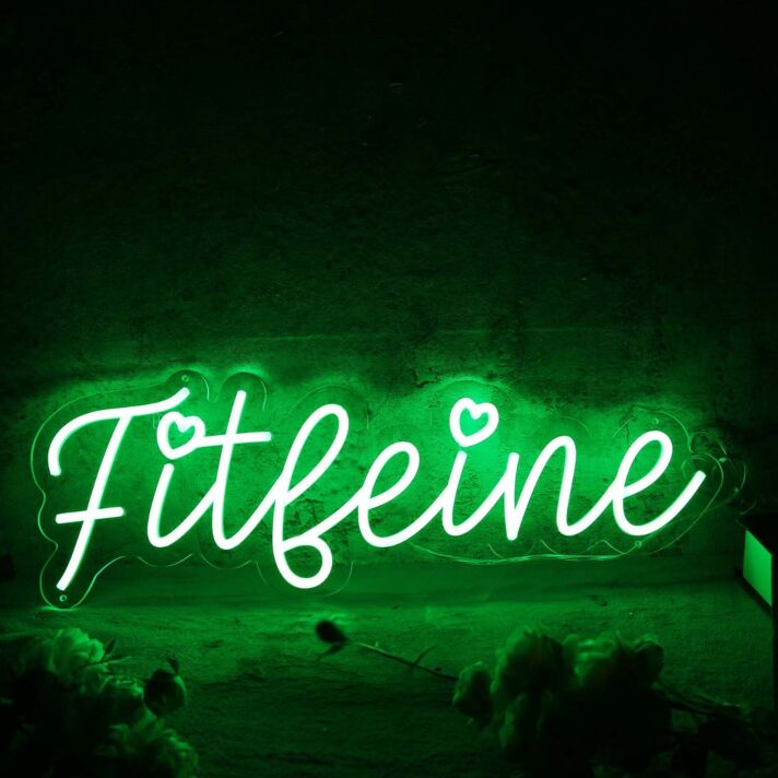 Fitleine Green Neon Sign