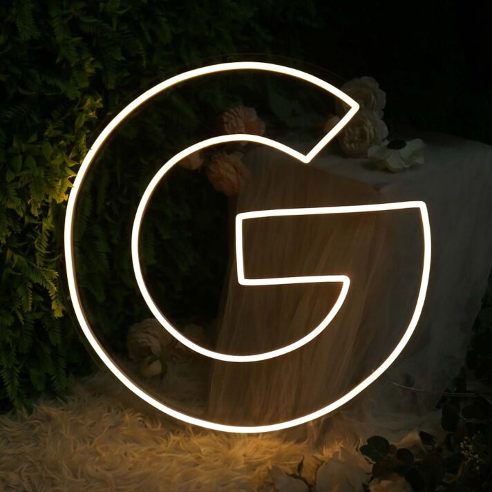 Letter G Yellow Neon Sign