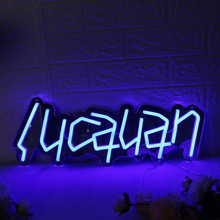 Lucauan Blue Neon Sign