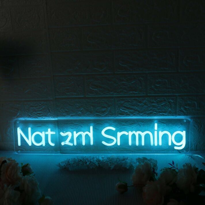 Natural Gaming Blue Neon Sign