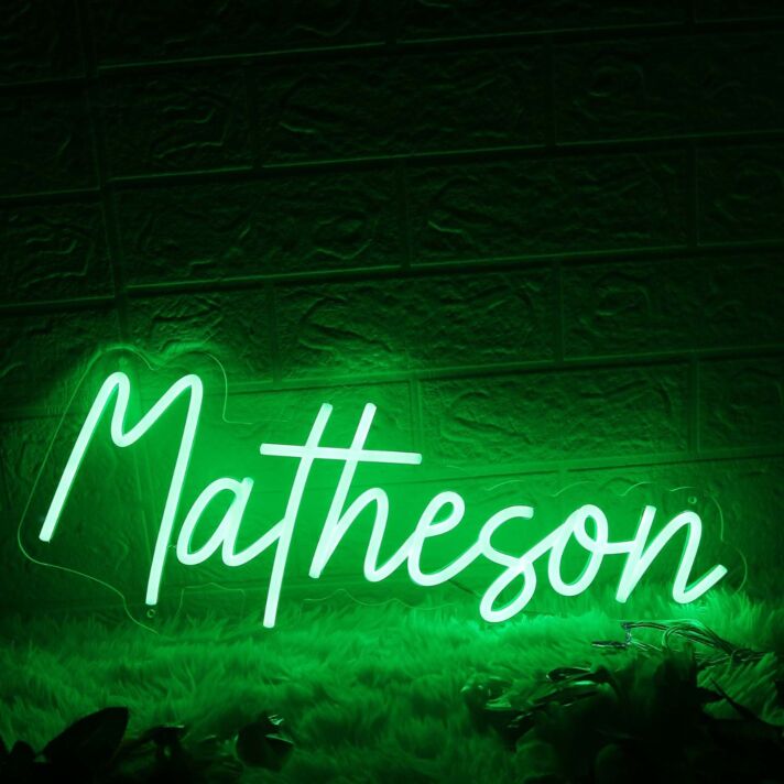 Matheson Green Neon Sign