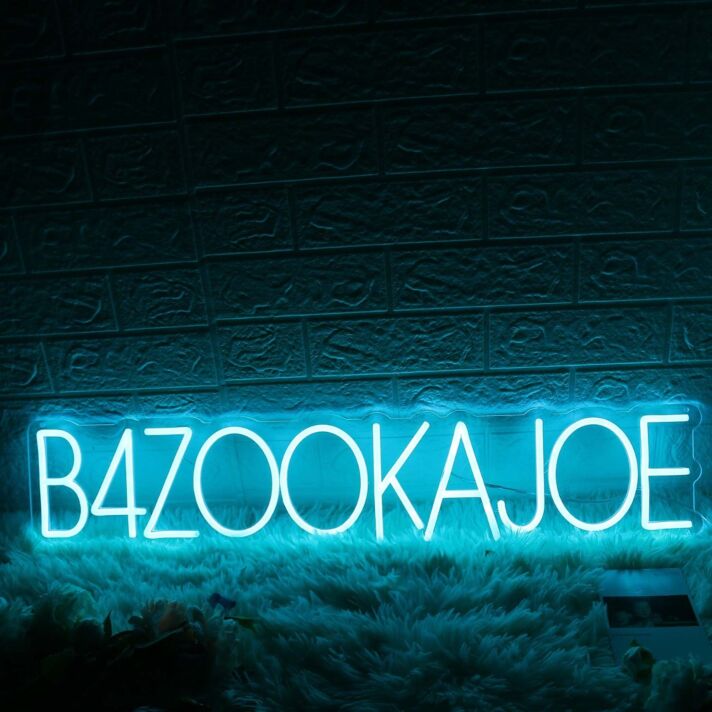 B4ZOOKAJOE Blue Neon Sign